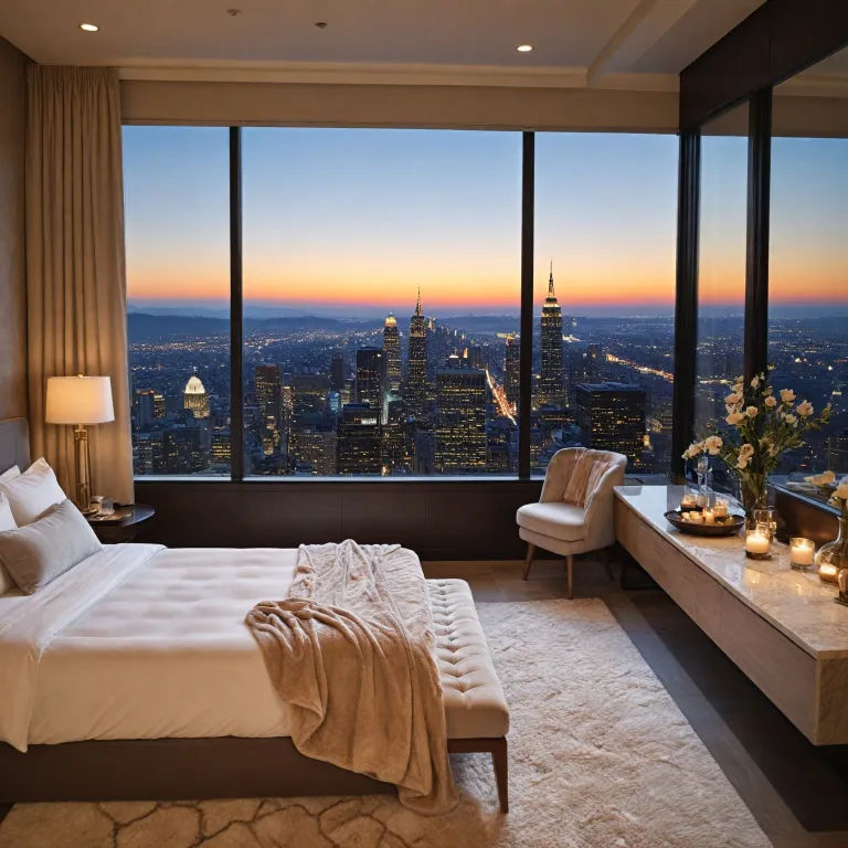 Elegant hotel rooms with jacuzzi tubs for a romantic urban getaway